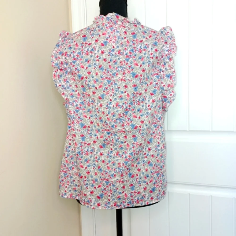 NEW BB Dakota Steve Madden Multicolor Ruffled Top Womens Sz Lg NWT - Picture 4 of 11
